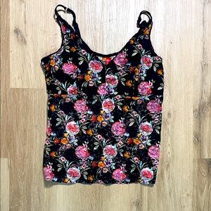 Ruby Ribbon Diva Lace Camisole Cami Floral Tank size 44